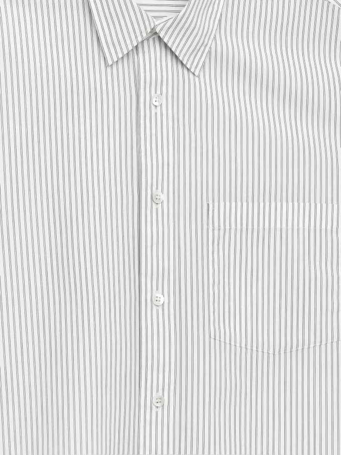 Afslappet Poplin skjorte