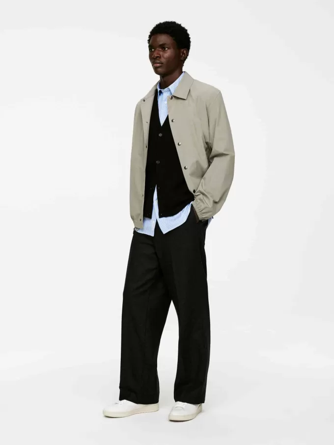 Afslappet Poplin skjorte