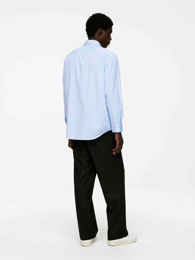 Afslappet Poplin skjorte