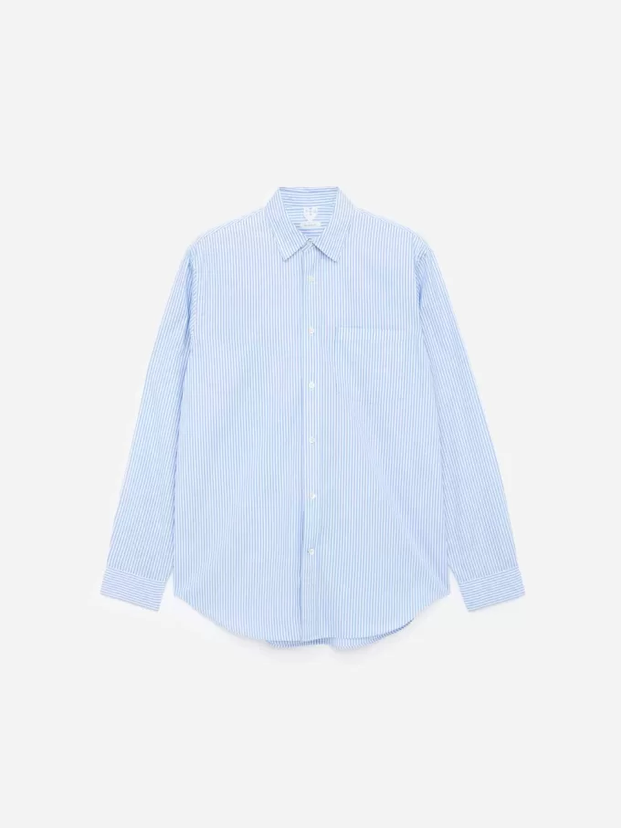 Afslappet Poplin skjorte