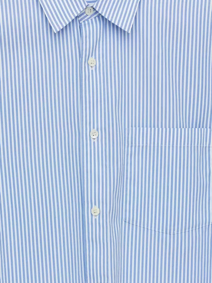 Afslappet Poplin skjorte