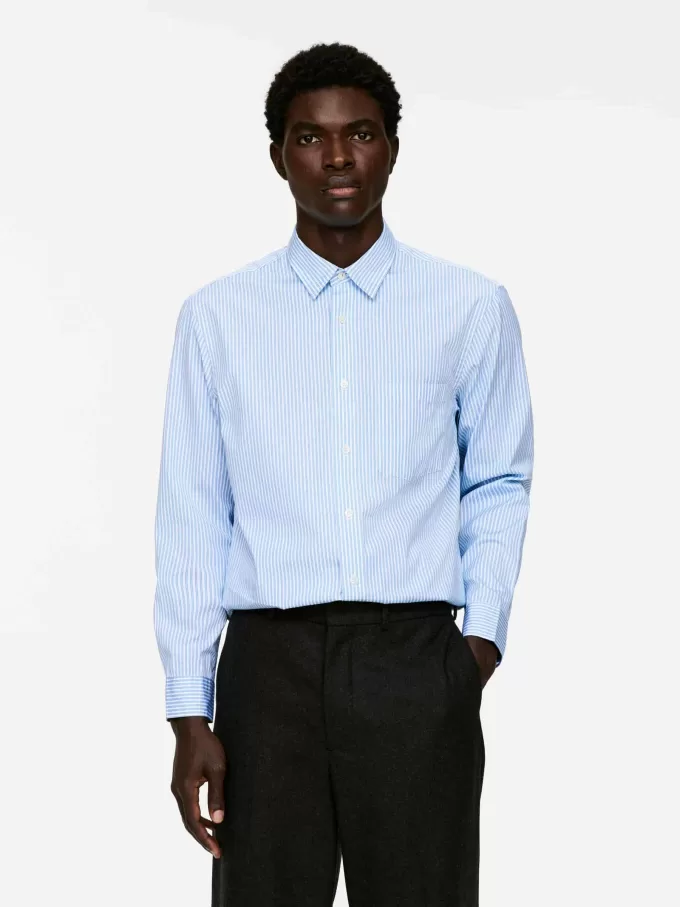 Afslappet Poplin skjorte