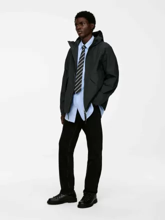 Afslappet Poplin skjorte