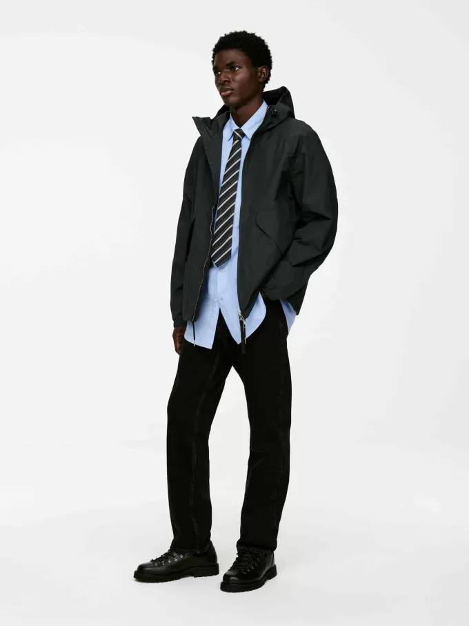 Afslappet Poplin skjorte