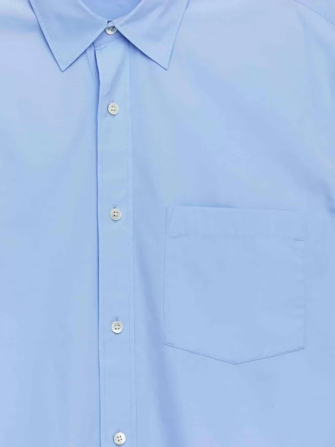 Afslappet Poplin skjorte