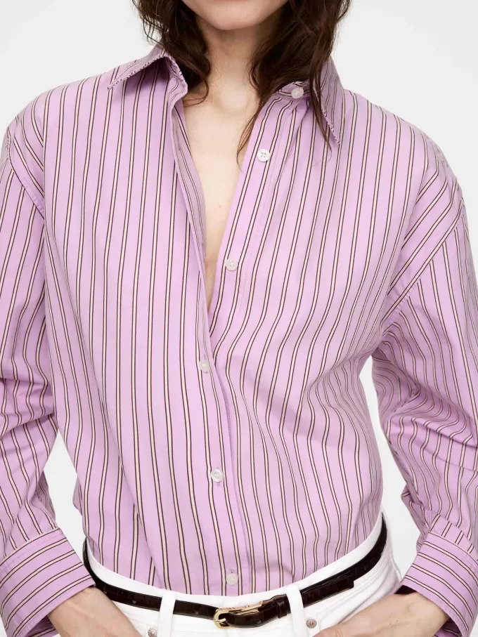 Afslappet Poplin skjorte