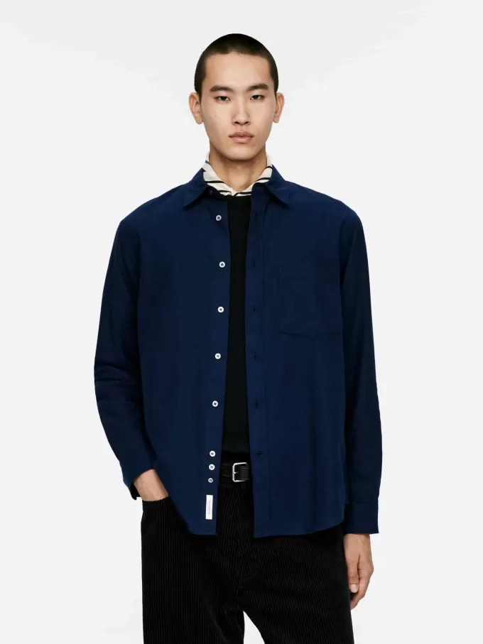 Afslappet flannelskjorte