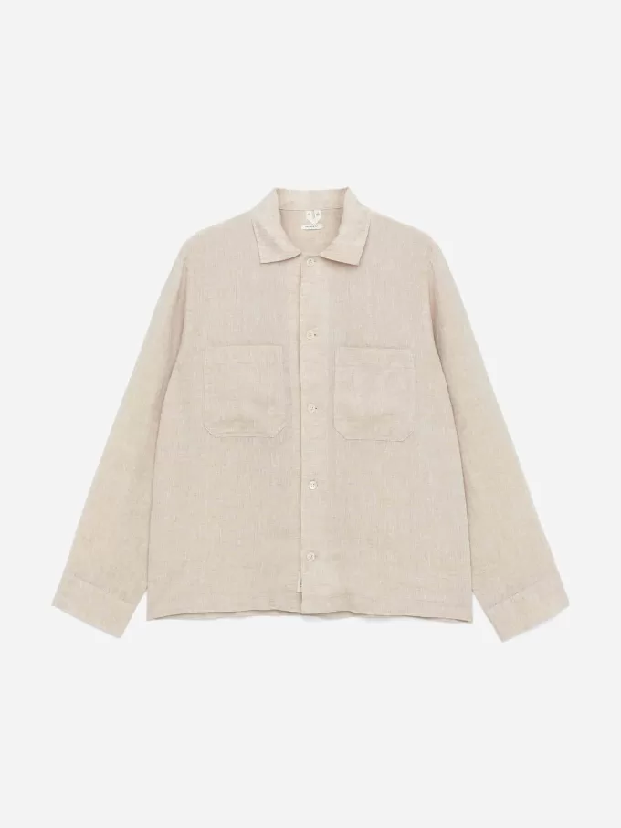 Afslappet linnedskjorte