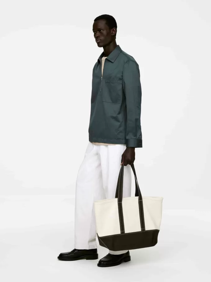 Afslappet pop-over skjorte