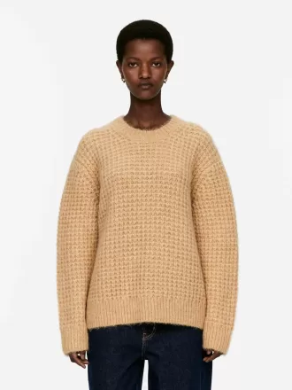 Afslappet uld-alpaka jumper