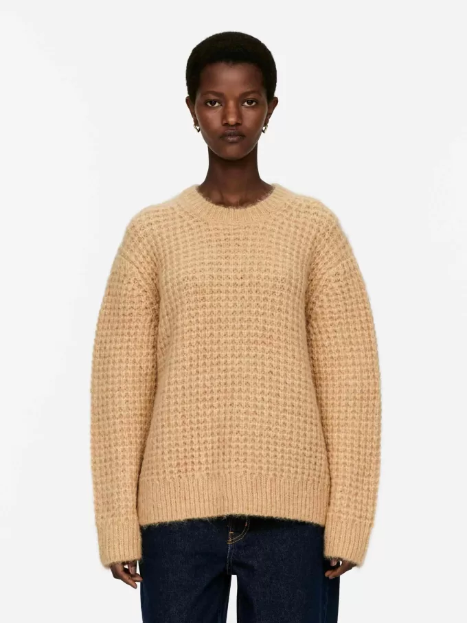 Afslappet uld-alpaka jumper