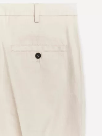 Almindelige cropped bomuld-linned bukser