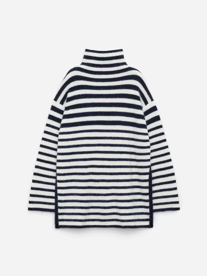 Alpaca-uld blanding skorstenstrøje