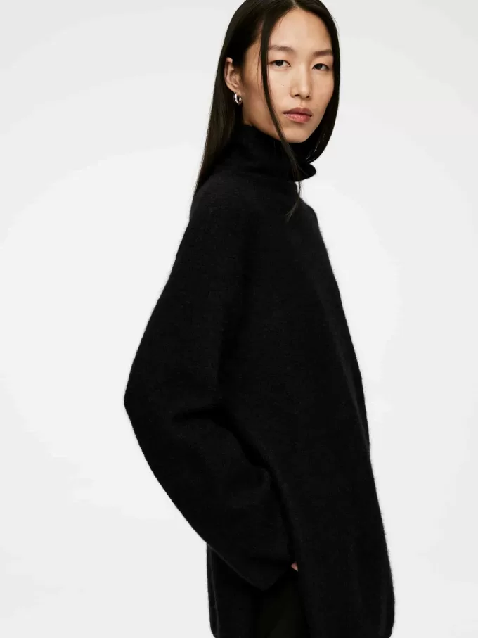 Alpaca-uld blanding skorstenstrøje Alpaca-uld blanding skorstenstrøje