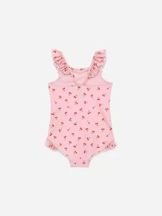 Badedragt med flæsedetaljer