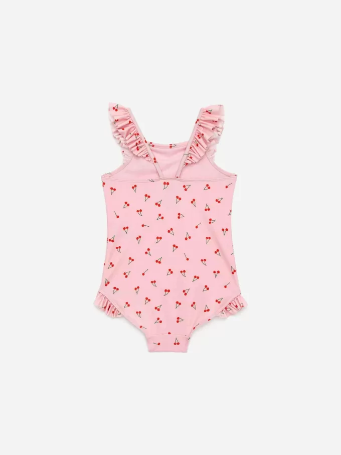 Badedragt med flæsedetaljer Badedragt med flæsedetaljer