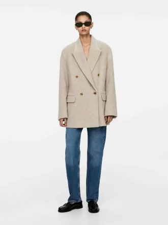 Blazer i børstet uld