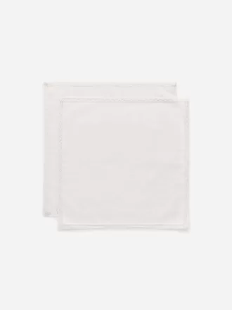 Blondekantsservietsæt med 2 stk