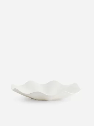 Bølget stentøjsskål