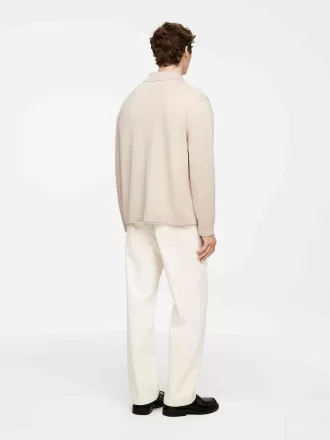 Bomuldstrøje med halv lynlås