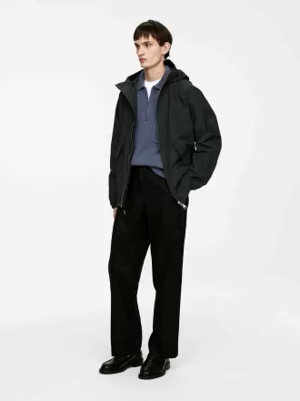 Bomuldstrøje med halv lynlås