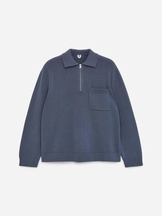 Bomuldstrøje med halv lynlås Bomuldstrøje med halv lynlås