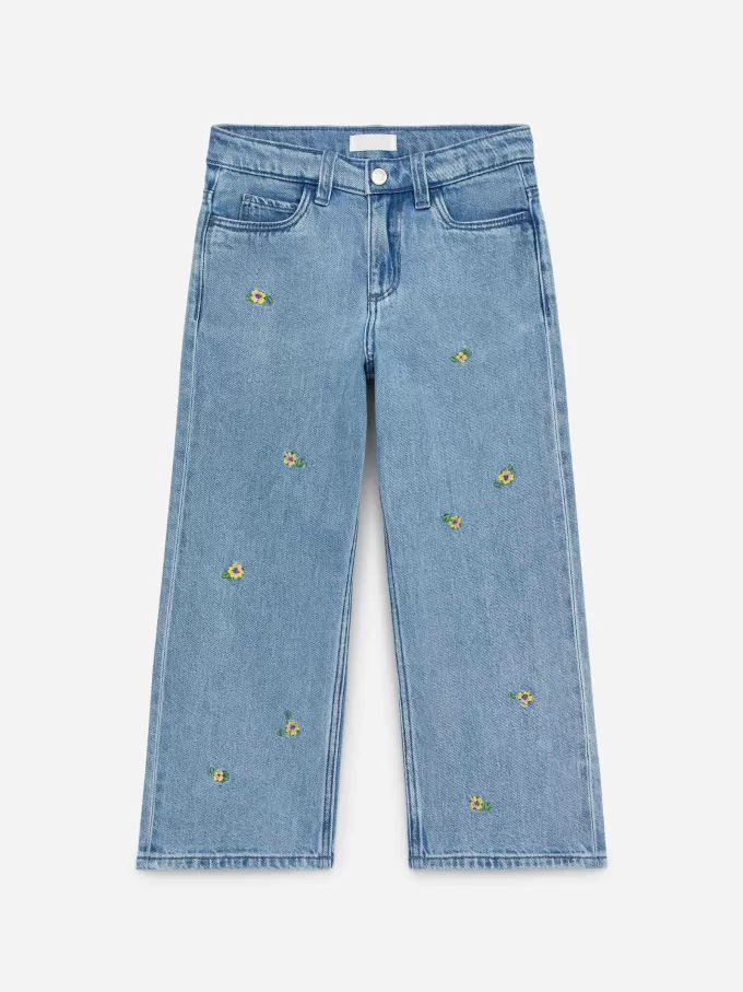 Broderede denimbukser Broderede denimbukser