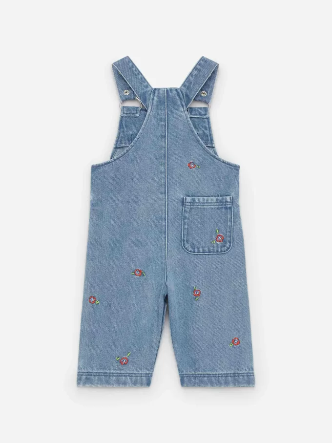 Broderede denimbukser