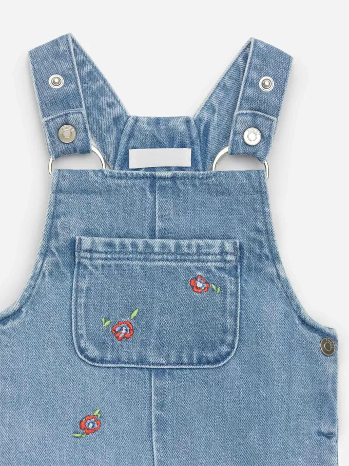 Broderede denimbukser