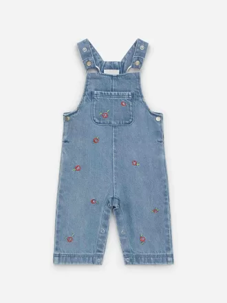 Broderede denimbukser
