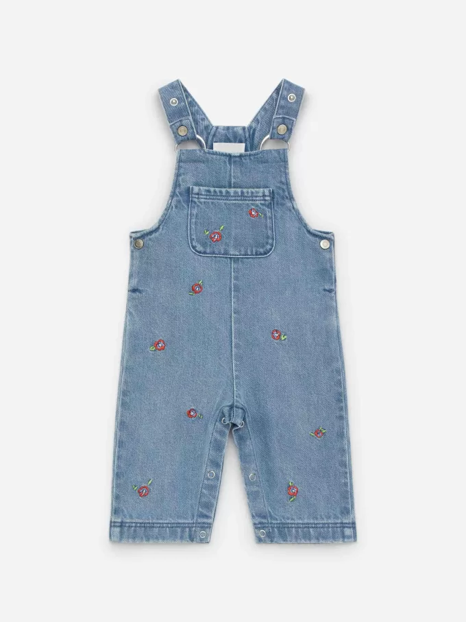 Broderede denimbukser