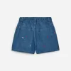 Broderede denimshorts