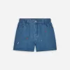Broderede denimshorts