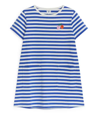 Broderet T-shirt kjole