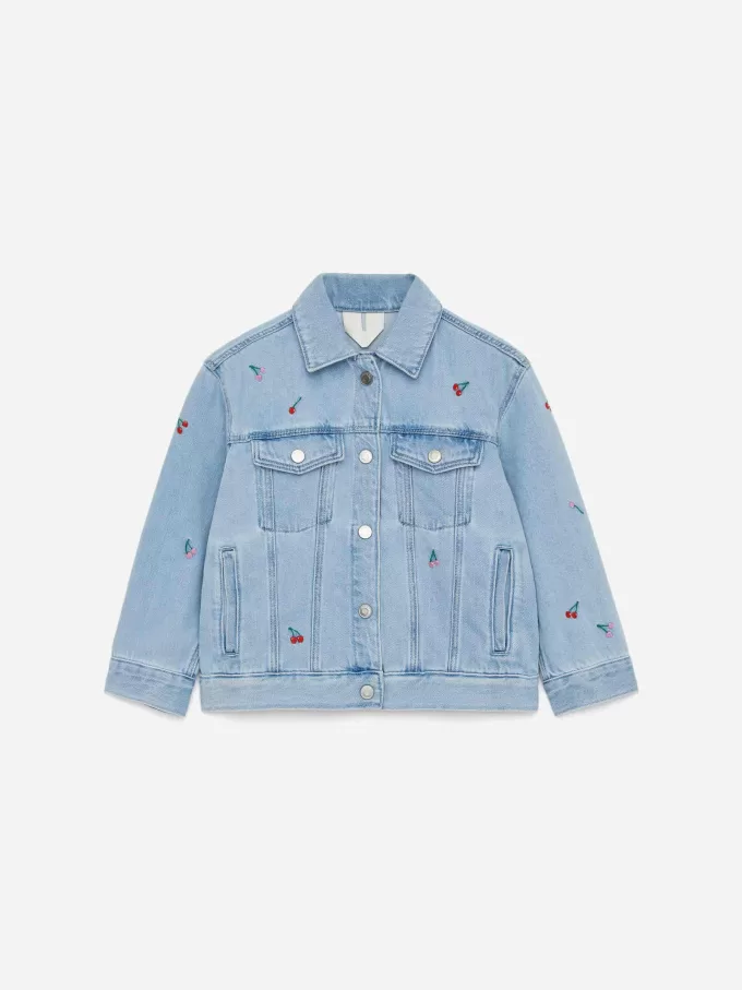 Broderet denimjakke Broderet denimjakke