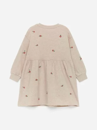 Broderet sweatshirtkjole