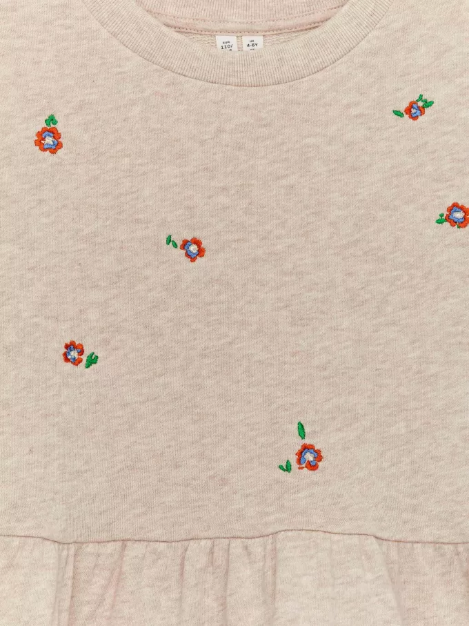 Broderet sweatshirtkjole Broderet sweatshirtkjole