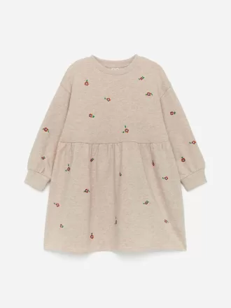 Broderet sweatshirtkjole