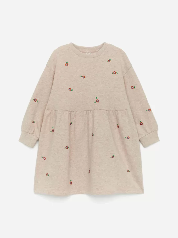 Broderet sweatshirtkjole Broderet sweatshirtkjole