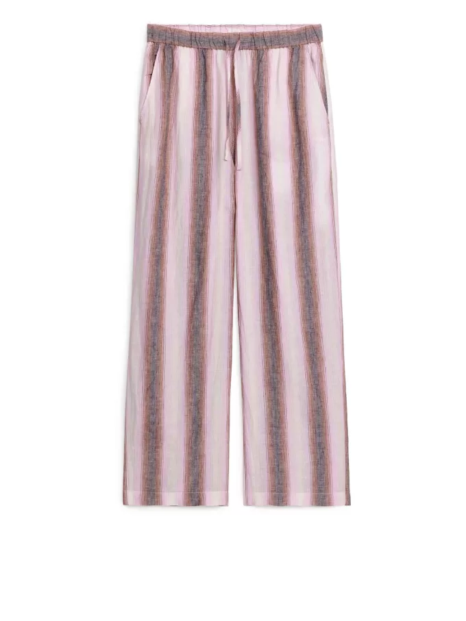 Bukser med snoretræk i hør