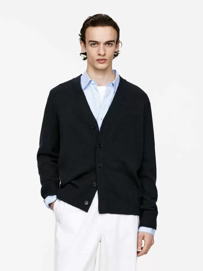 Cardigan af uld i bomuld Cardigan af uld i bomuld