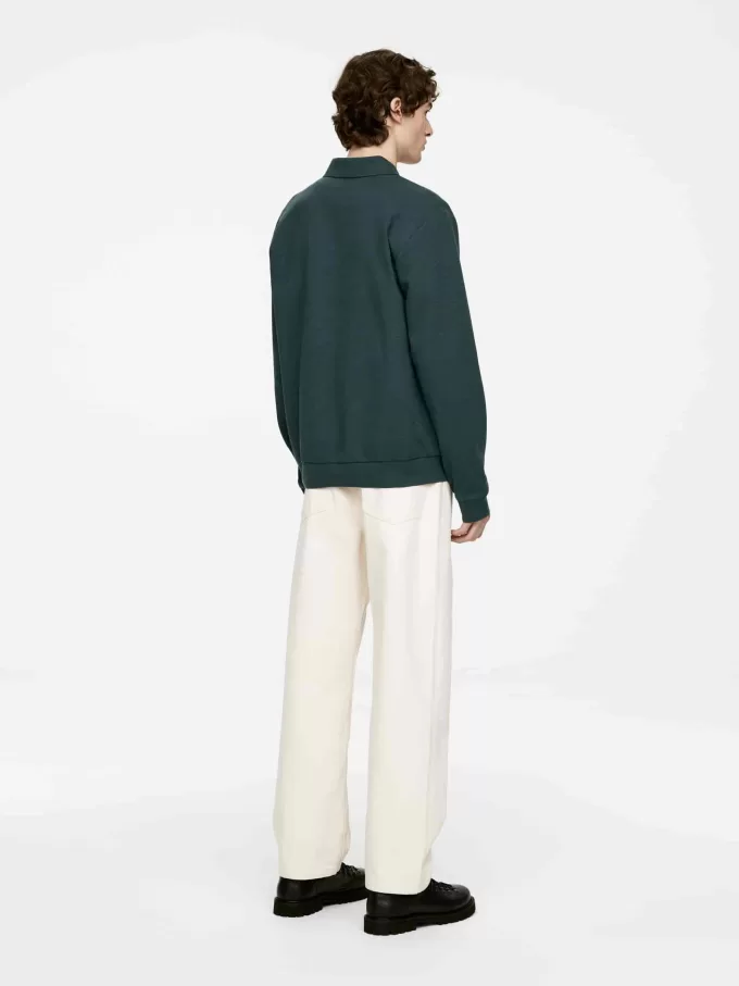 Cardigan i bomuldsjersey Cardigan i bomuldsjersey