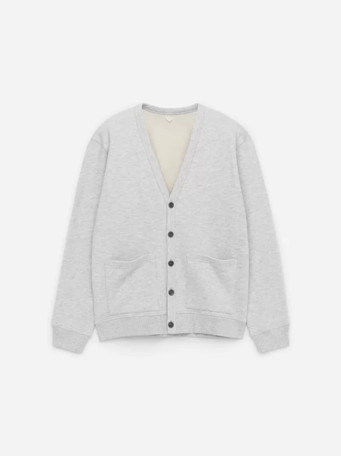 Cardigan i bomuldsjersey