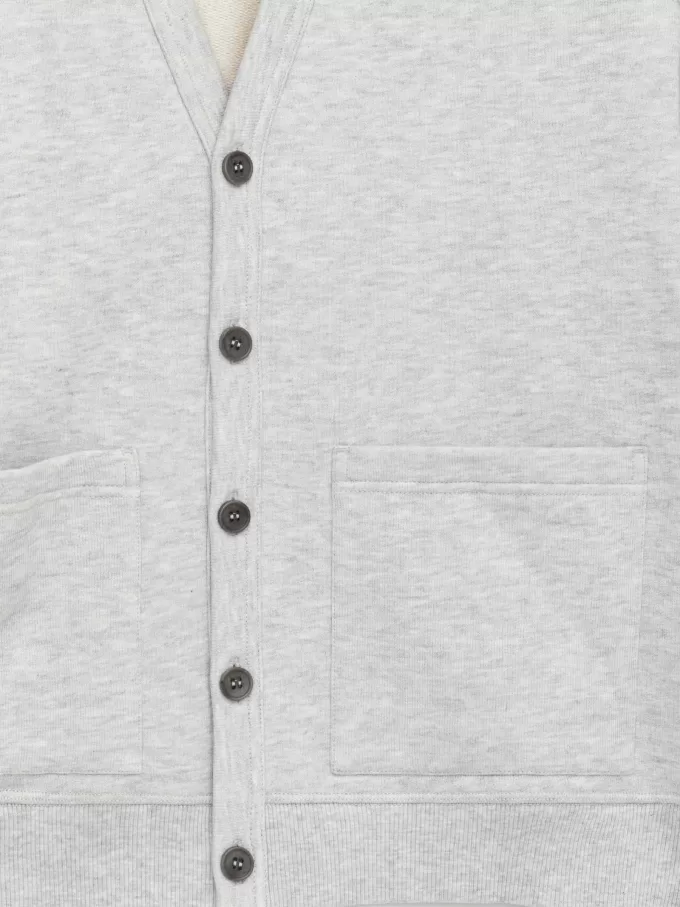 Cardigan i bomuldsjersey