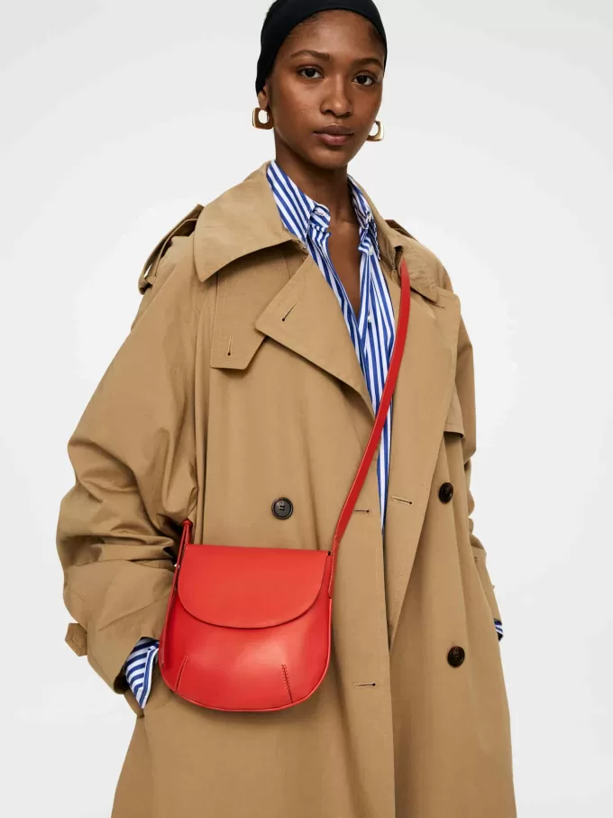 Crossbody taske i læder