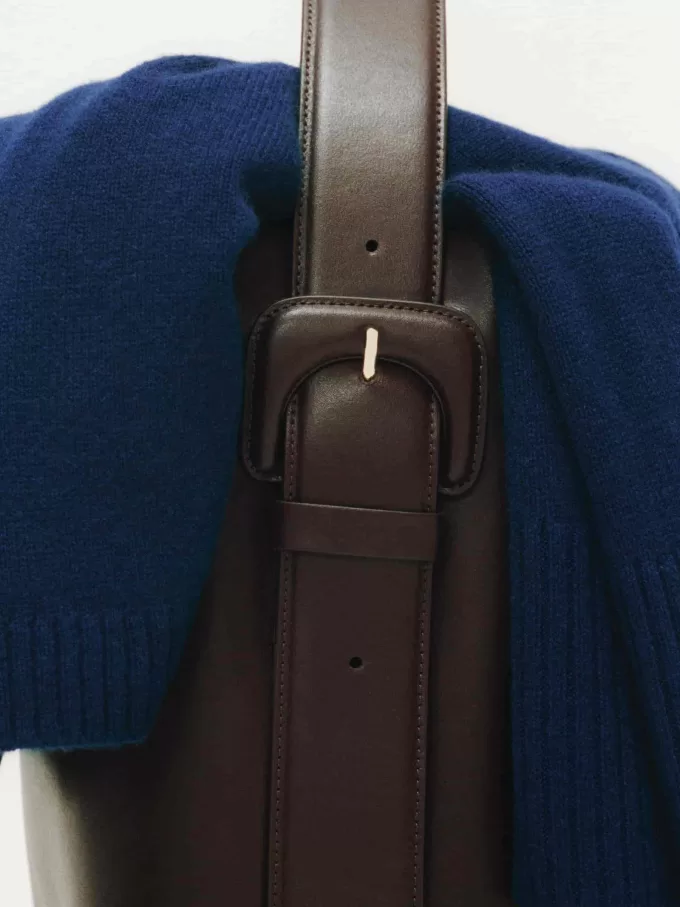 Crossbody taske i læder