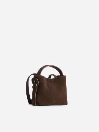 Crossbody taske i ruskind