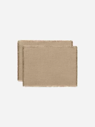 Dækkeserviet i linnedblanding med 2 stk