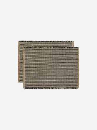 Dækkeserviet i linnedblanding med 2 stk