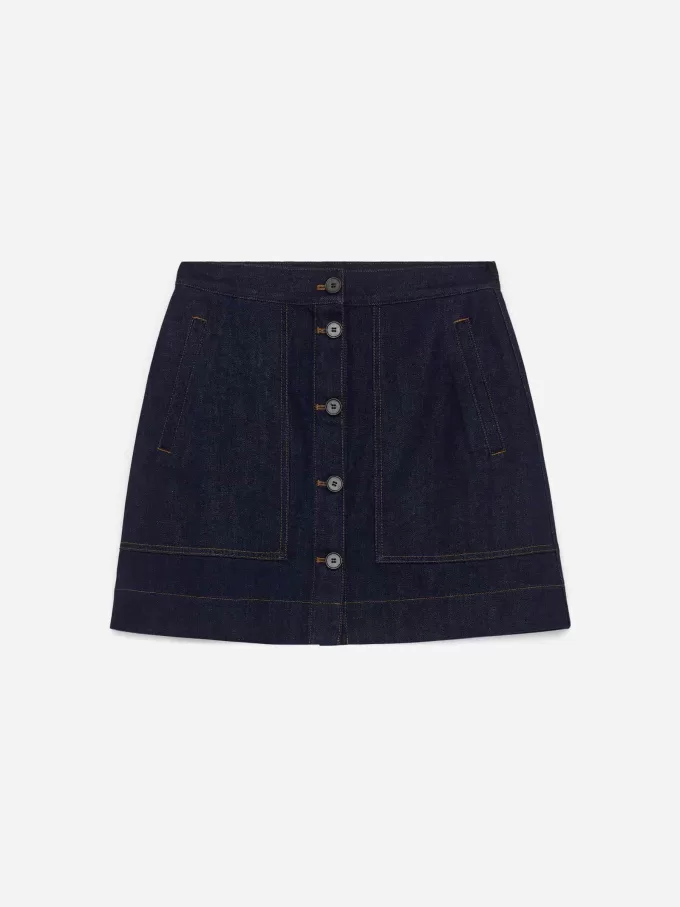 Denim mini nederdel